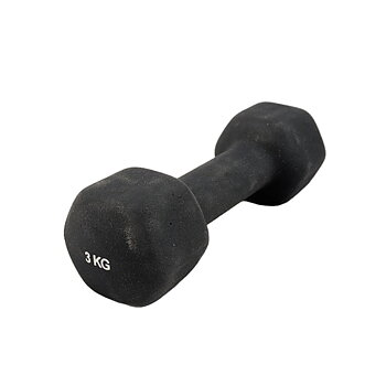 Begagnad Svart Neoprenhantel, 3 kg (1 st)