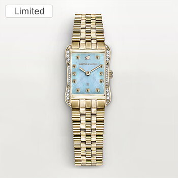 H&B Cronvas Pavé, Gold & Blue Pearl