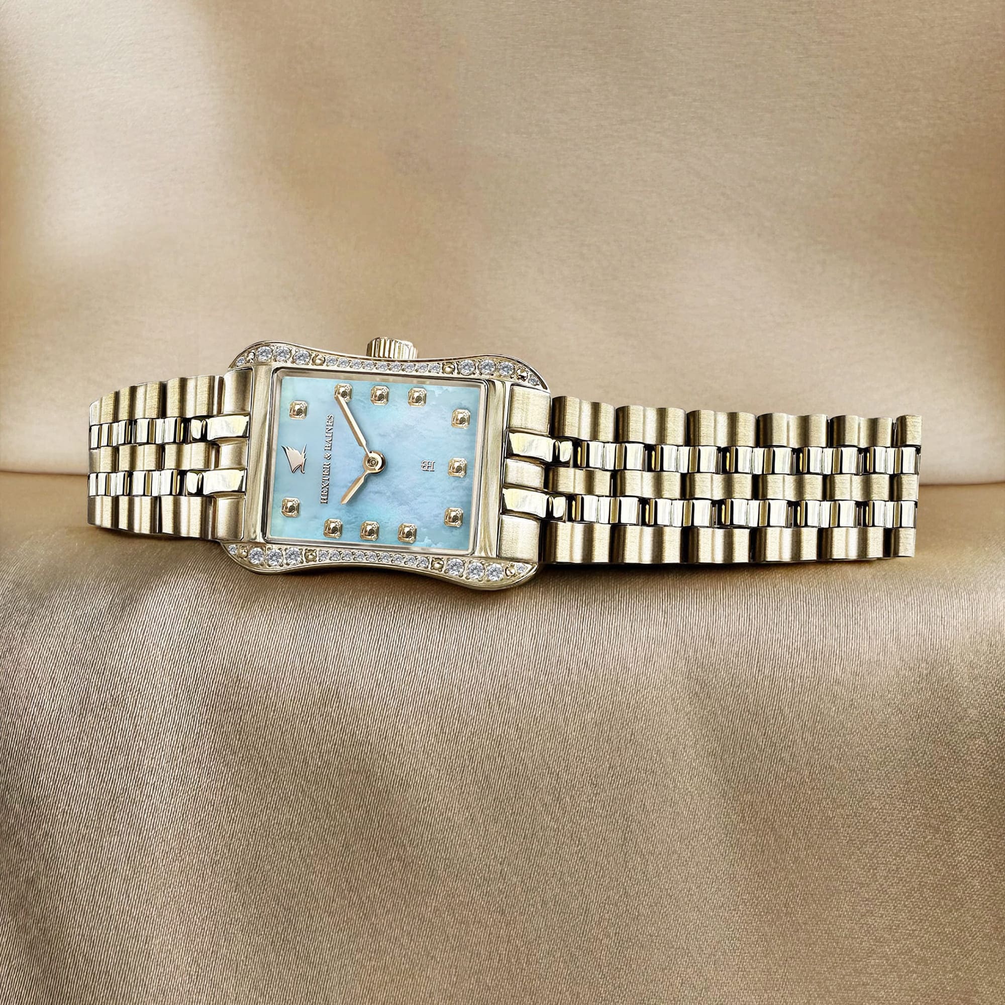 H&B Cronvas Pavé, Gold & Blue Pearl - 5