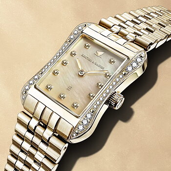 H&B Cronvas Pavé, Gold & Gold Pearl