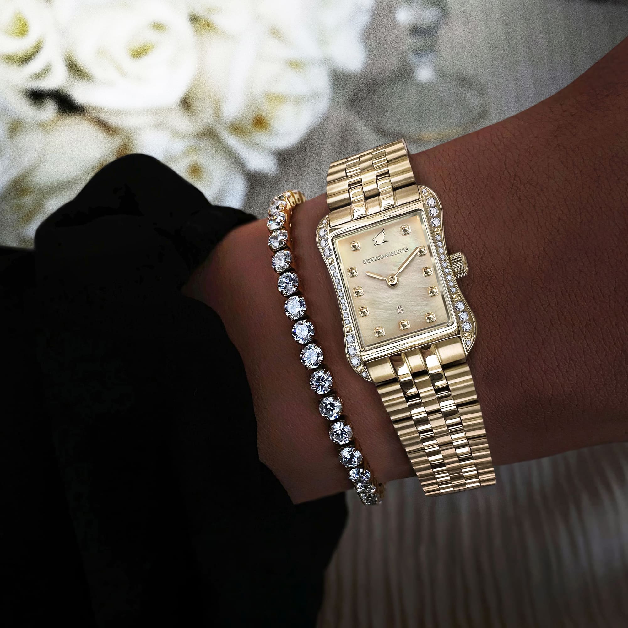 H&B Cronvas Pavé, Gold & Gold Pearl - 10