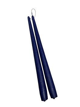 Antikljus Mörkblå Matt 35cm