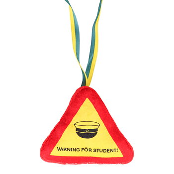 Student-halsband - "Varning för student!"