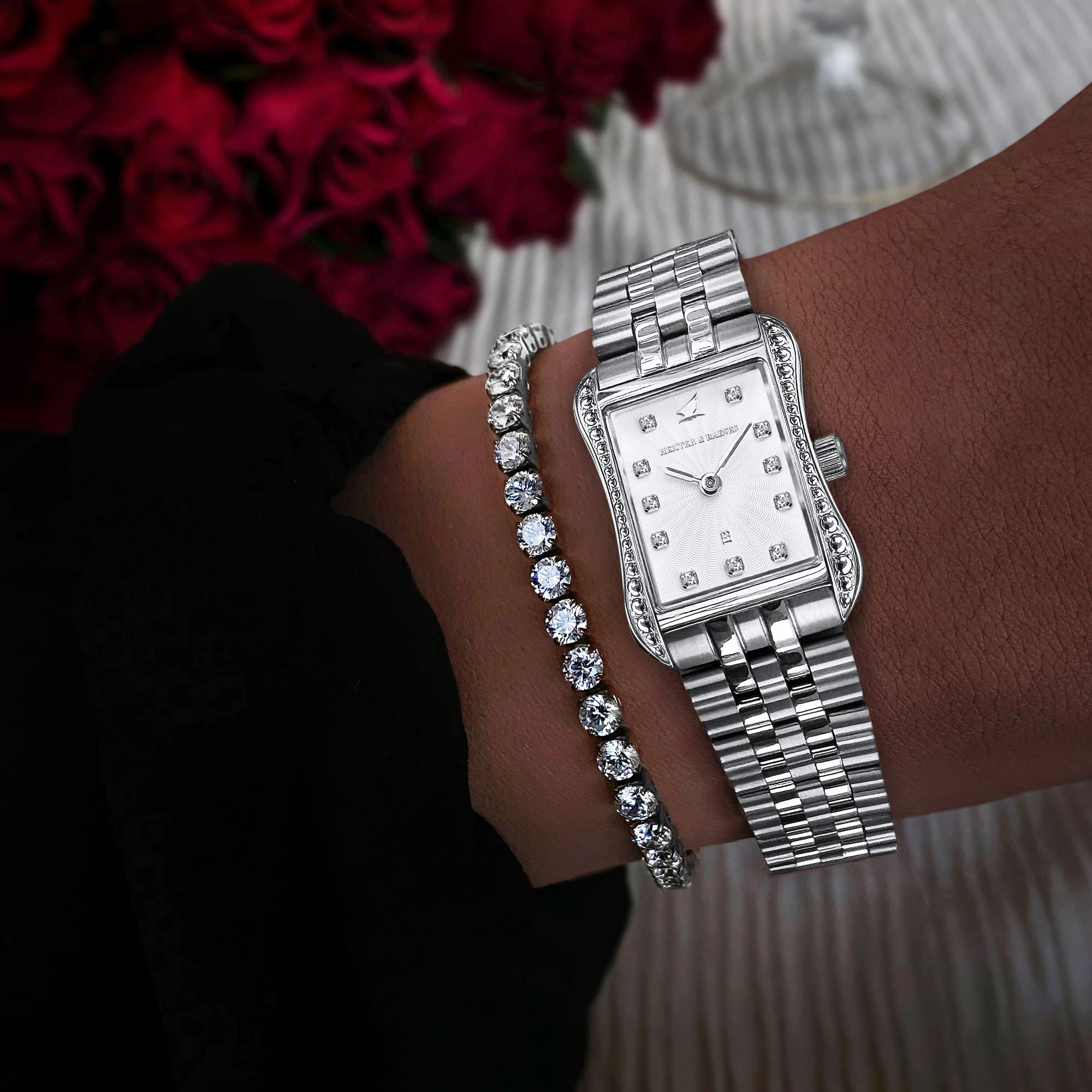 H&B Cronvas, Silver & White - Hexter & Baines