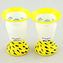 Ulrica Hydman Vallien (Somebody 1993) Two Colorful Bird Vases 9 cm