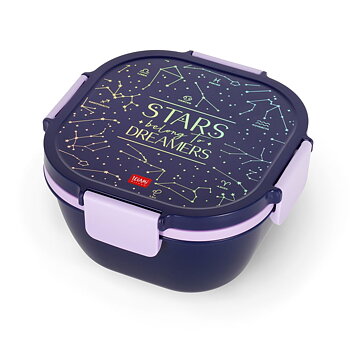 Lunchlåda med extrafack och gaffel, Stars