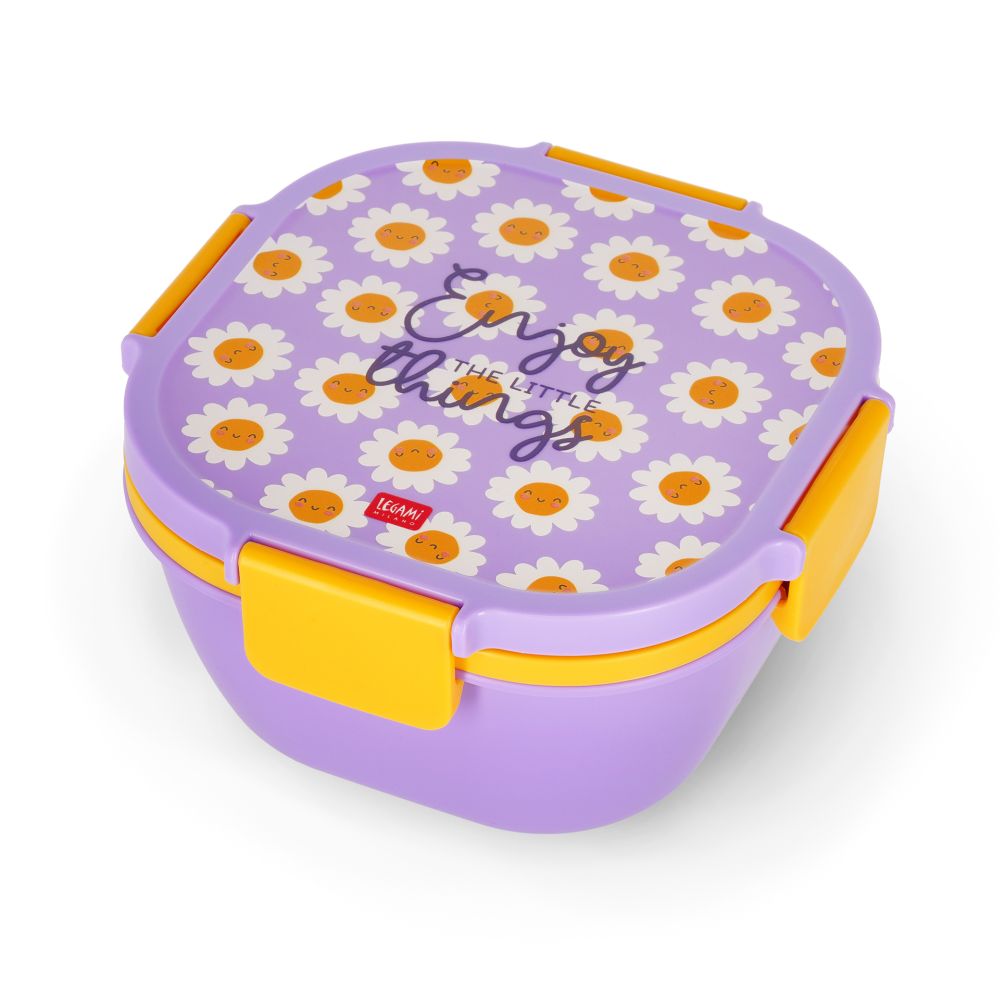 Lunchlåda med extrafack och gaffel, Daisy