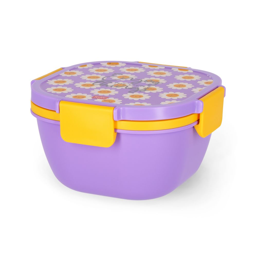 Lunchlåda med extrafack och gaffel, Daisy - 7