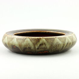 Carl-Harry Stålhane (1960s) Brown Round Studio Bowl 17 cm