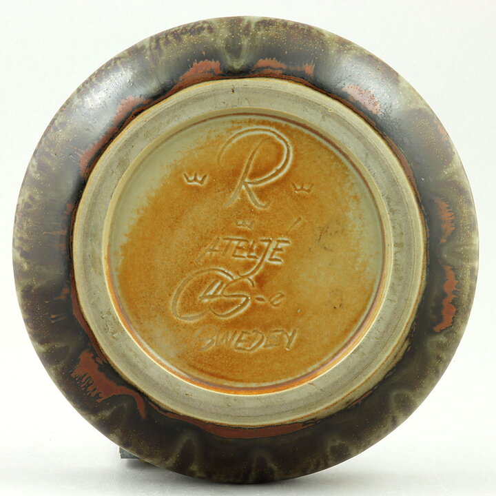 Carl-Harry Stålhane (1960s) Brown Round Studio Bowl 17 cm