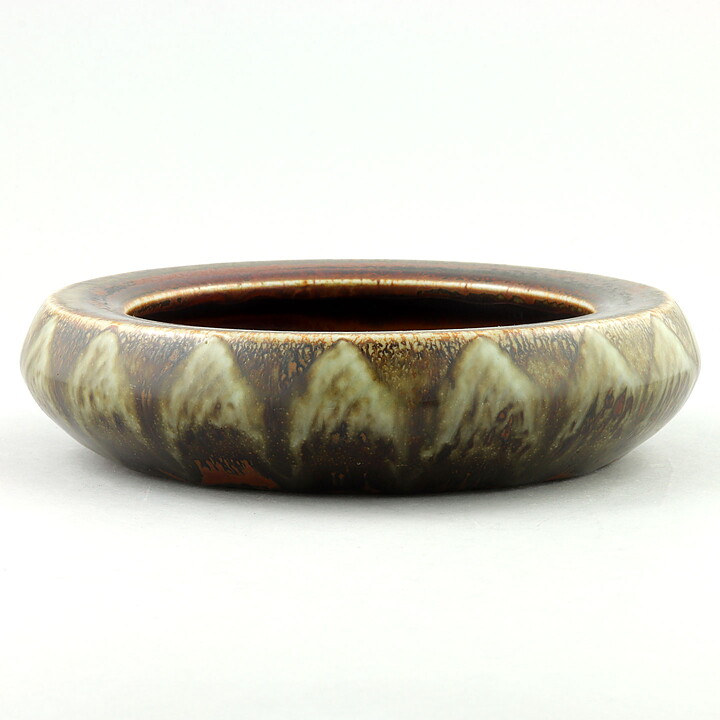 Carl-Harry Stålhane (1960s) Brown Round Studio Bowl 17 cm