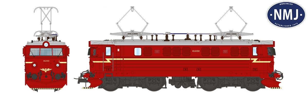 NMJ Topline NSB El 13.2132, Rødbrun, DC - 6