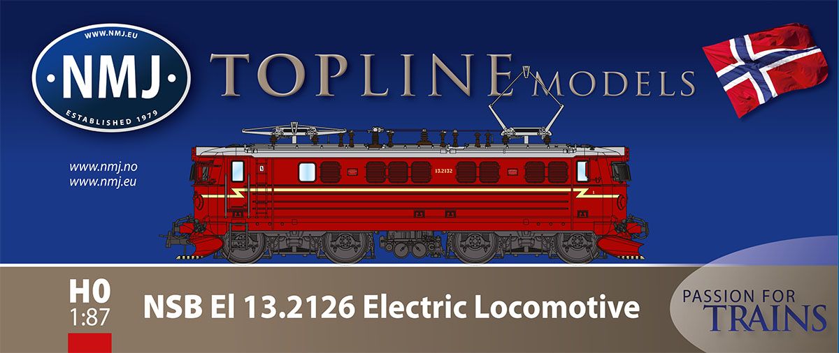 NMJ Topline NSB El 13.2132, Rødbrun, DC - 5