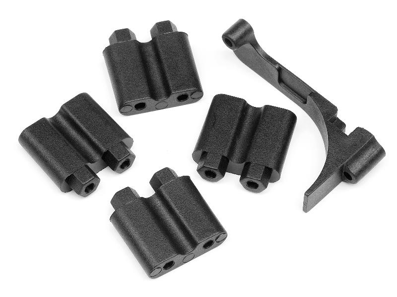 HPI 67554 CNC EXHAUST PIPE MOUNT (BLACK)