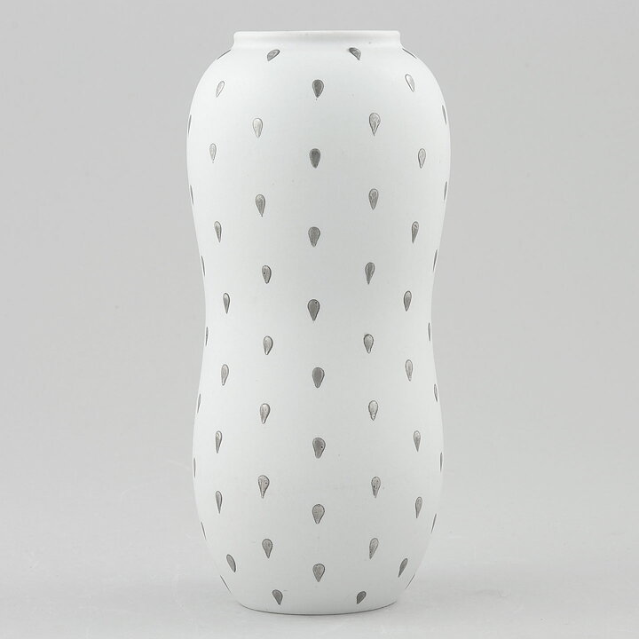 Stig Lindberg (Filigran 1951) Modern Vase with Raindrop Decor 15 cm (2)