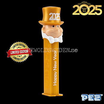PEZ Dispenser GOLDEN NEW YEAR SPECIAL LIMITED EDITION + Candy - Collector figure - PE09