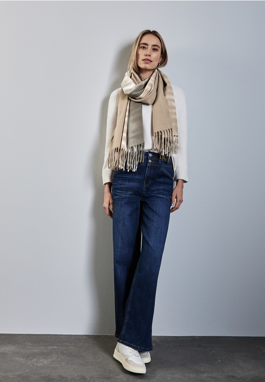 LTD QR Cosy Dip Dye Longscarf - Sand - Street One