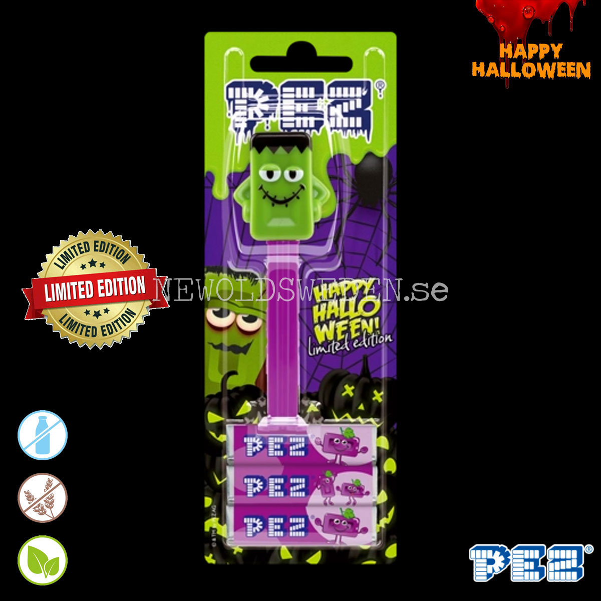 PEZ Dispenser MONSTER MASCOT FRANKY LIMITED EDITION + Candy - Halloween - Collector figure - PE27 - 2
