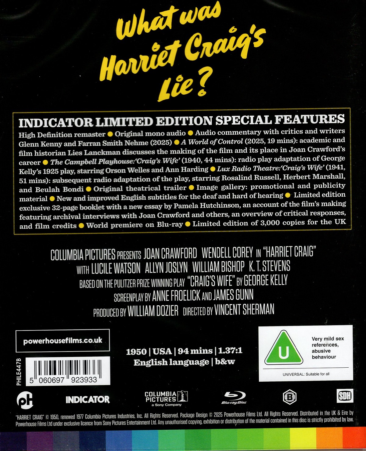 Harriet Craig (Limited Edition) (ej svensk text) (Blu-ray) - 2