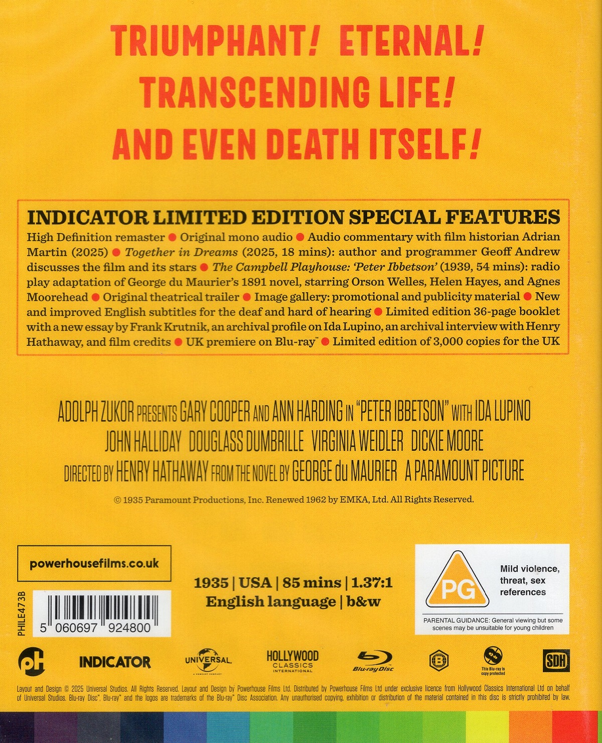 Peter Ibbetson (Limited Edition) (ej svensk text) (Blu-ray) - 2