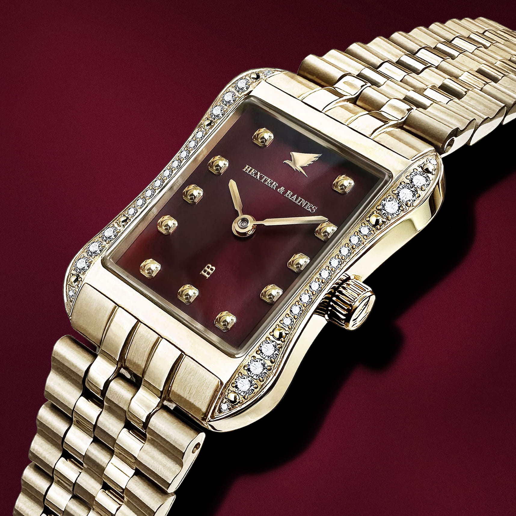 H&B Cronvas Pavé, Gold & Red - 2
