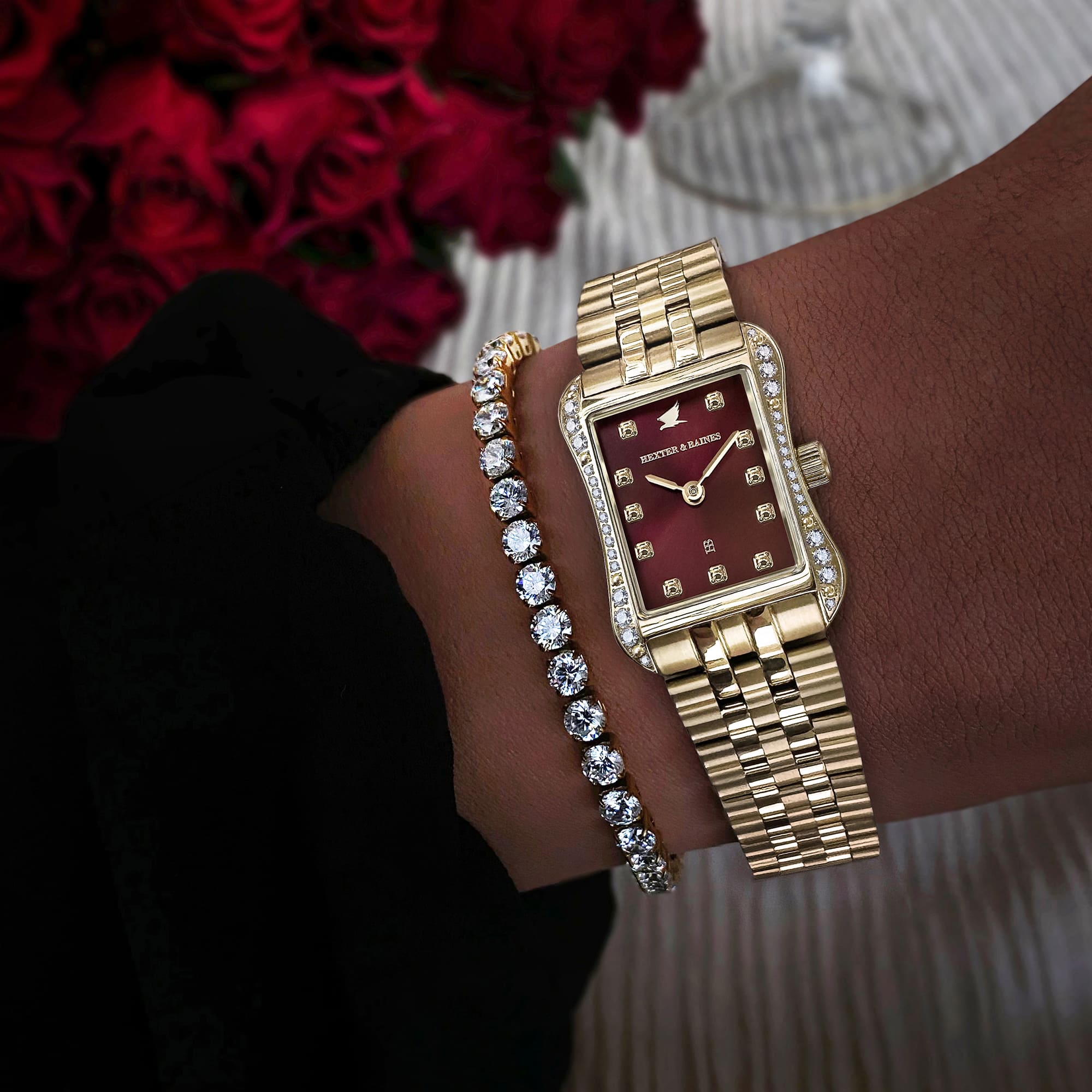 H&B Cronvas Pavé, Gold & Red - 3