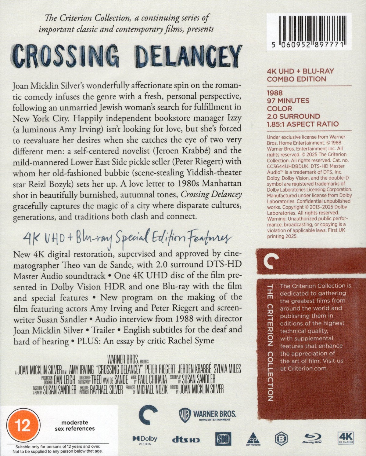 Crossing Delancey (Criterion Collection) (ej svensk text) (4K Ultra HD + Blu-ray) - 2