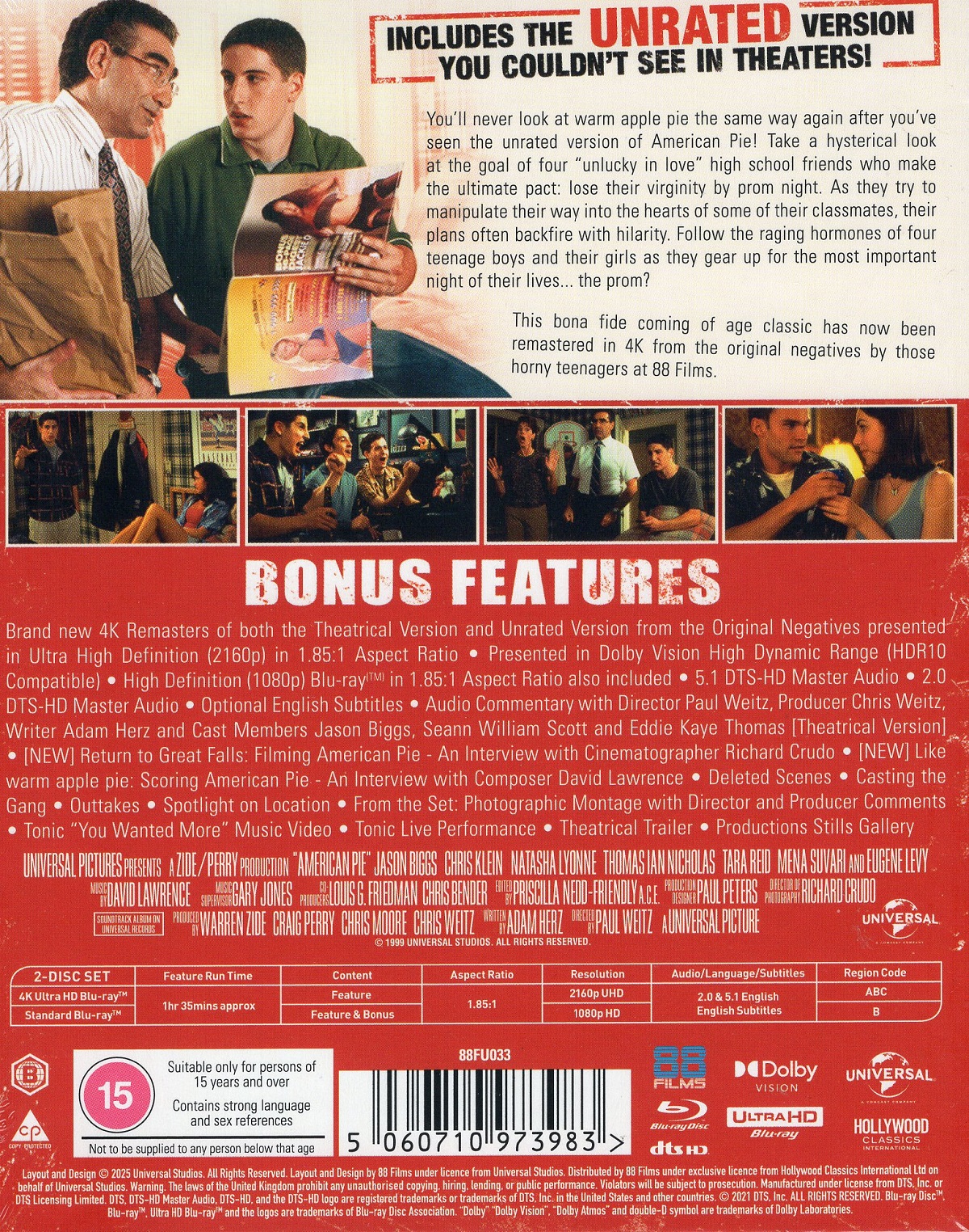 American Pie (ej svensk text) (4K Ultra HD + Blu-ray) - 2