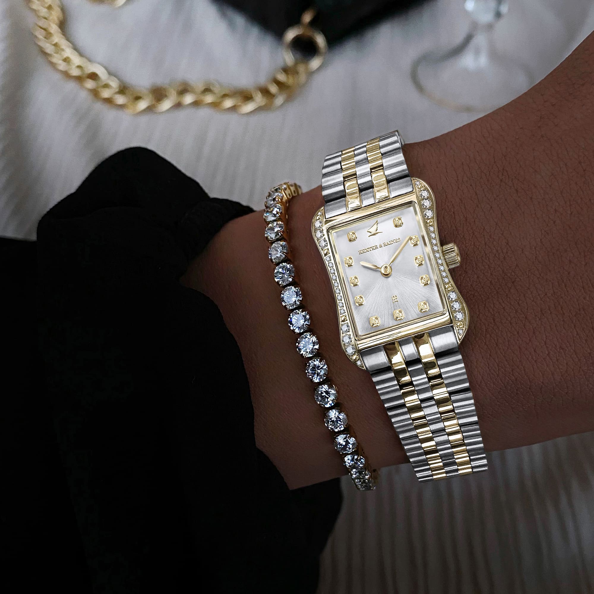 H&B Cronvas Pavé, Gold & Silver - 9