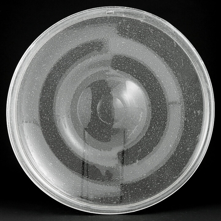 カイ・フランク  Sargassoシリーズ  クリアな皿  36cm  1966年 