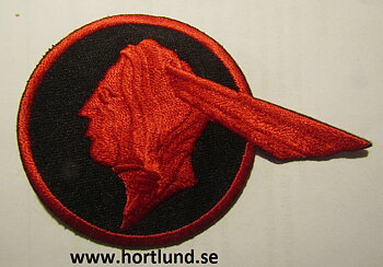 Pontiac Indianhuvud röd/svart