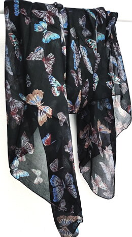 Butterfly silkescarf XL