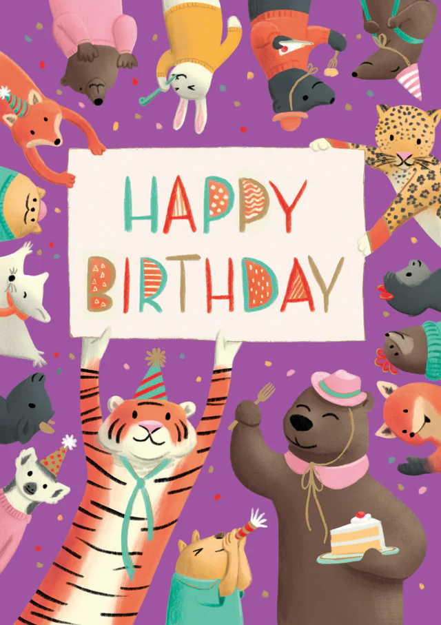 Menagerie Greeting Card single