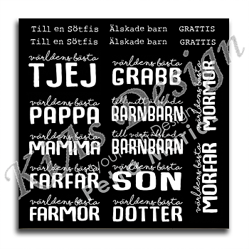 KD DPM 090 -Text: familjemedlemmar svart