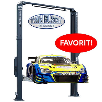 EAE Tvåpelarlyft 4,2 t Comfort Line Fritt golv Asymmetrisk