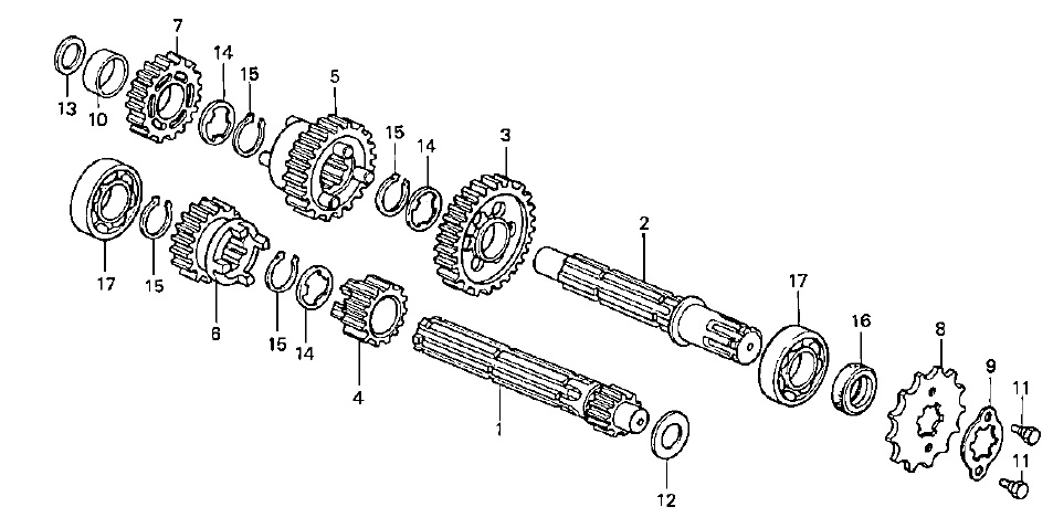 Circlip 17mm - Honda original - 2