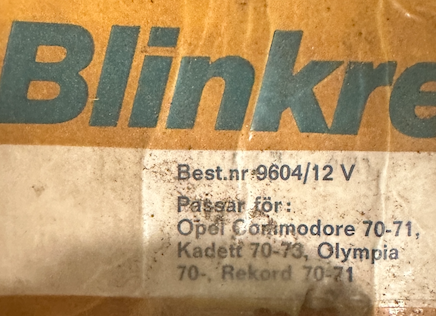 Vilkkurele 12Volt