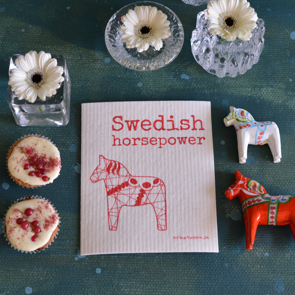 dishcloth SWEDISH HORSEPOWER red - 2