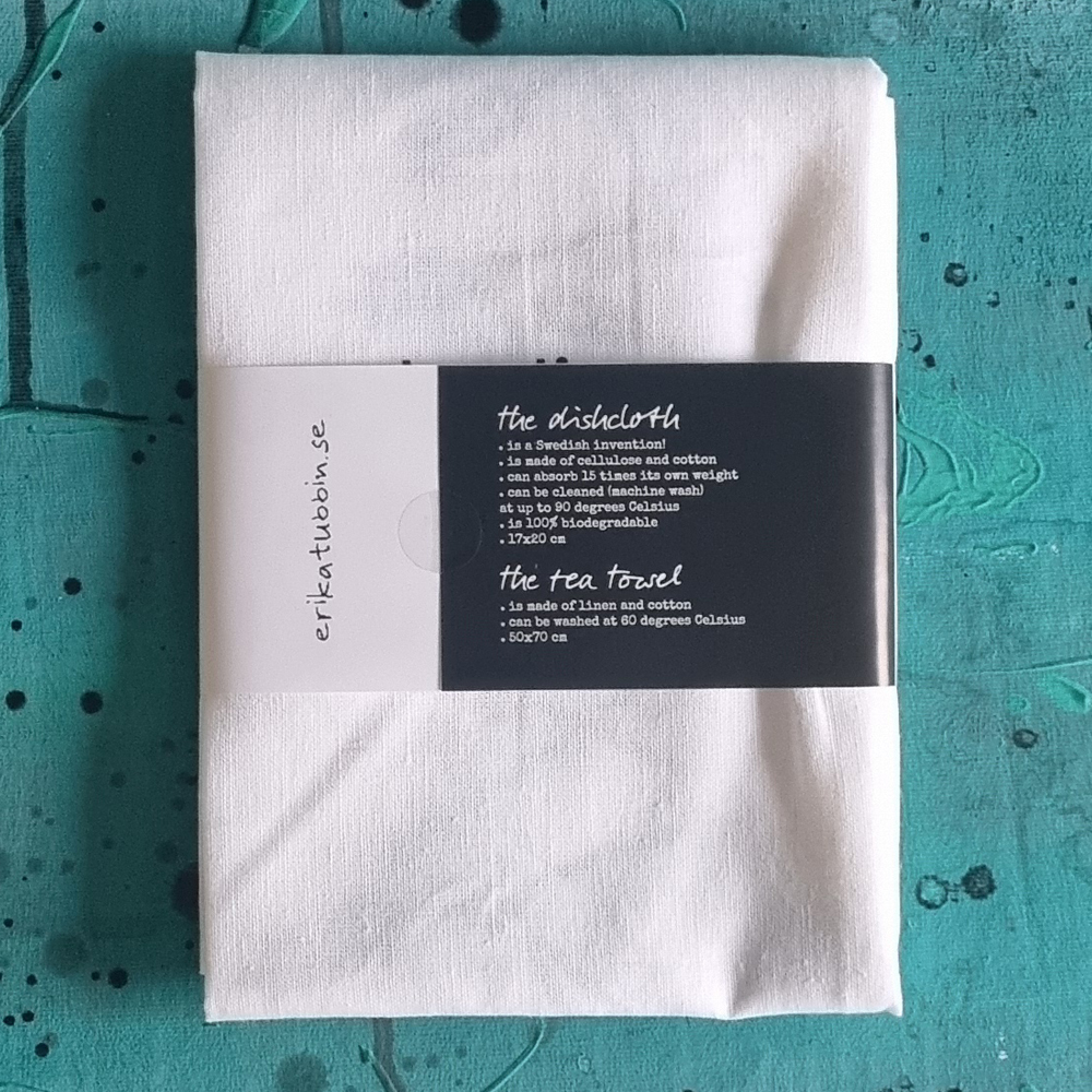 gift set ÖSCHÖTTE GUSCHELOV tea towel TORKE DISK + dishcloth ÖSCHÖTTE - 2