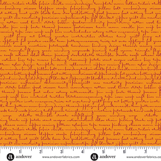 Scrawl Punctuation - orange, mörk orange text