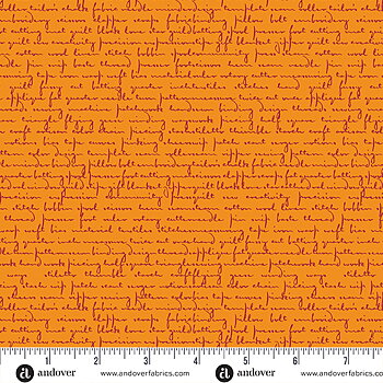 Scrawl Punctuation - orange, mörk orange text