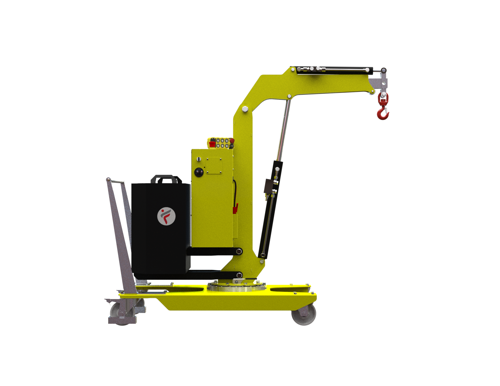 Mobil verkstadskran 01B2SER_400, Maxlast: 200-100 kg / Max utligg : 843 mm