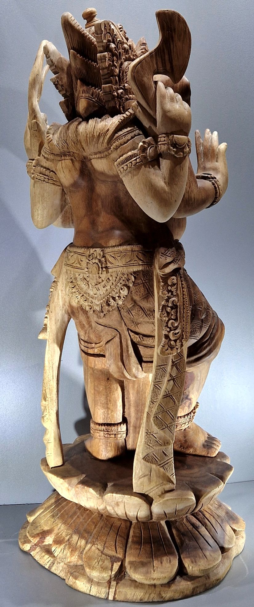 Ganesha Staty handsnidad i trä - 83cm - 4