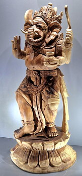 Ganesha Staty handsnidad i trä - 83cm