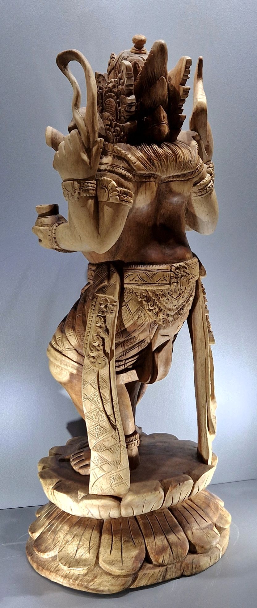 Ganesha Staty handsnidad i trä - 83cm - 5