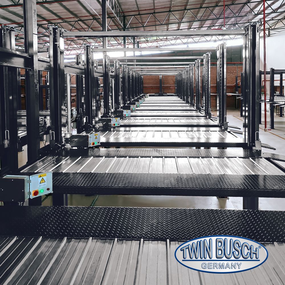 Fyrpelarlyft Parkering Trippel 4,5 t Grey Line - 6