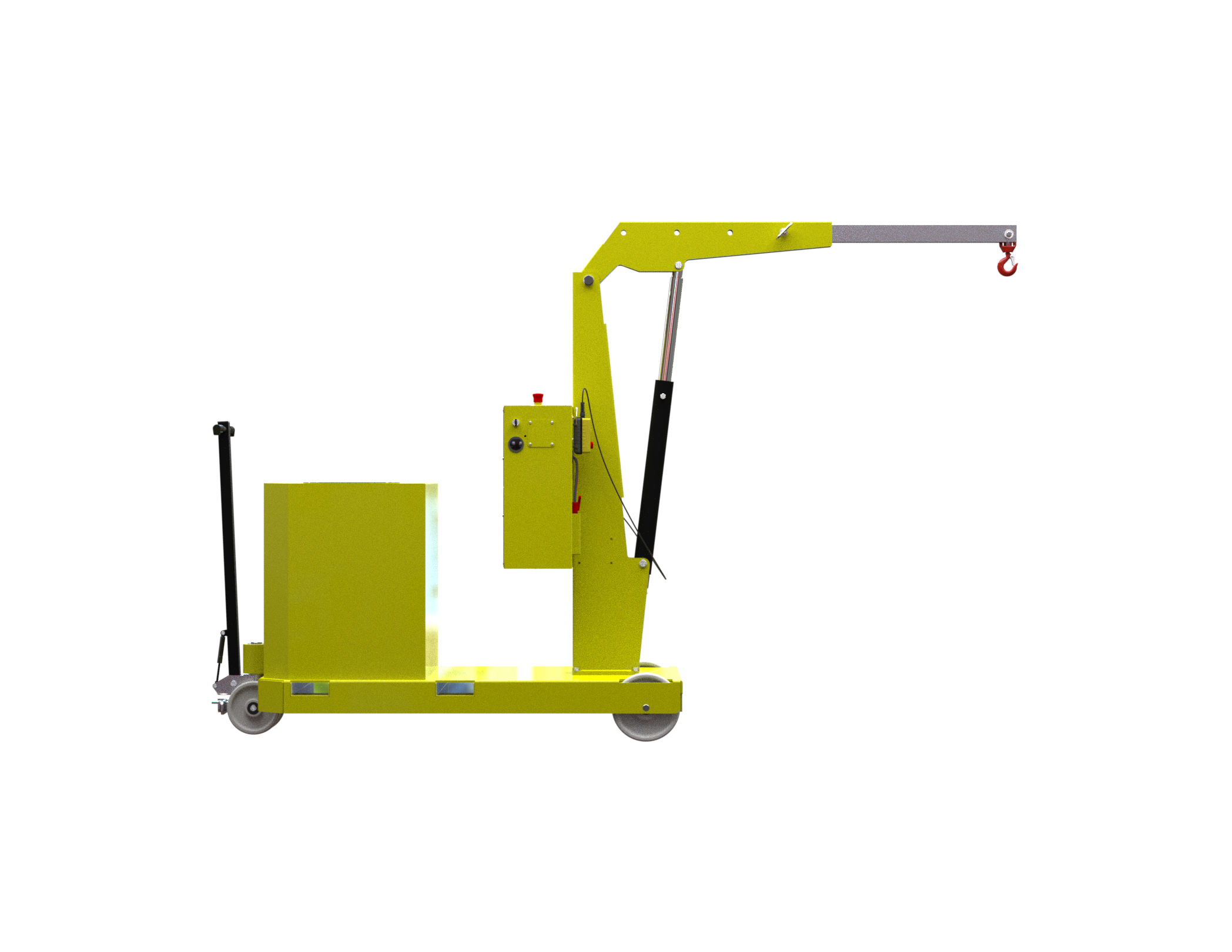 Mobil verkstadskran GZ1000BP, Maxlast: 1000-500 kg / Max utligg : 1230 mm