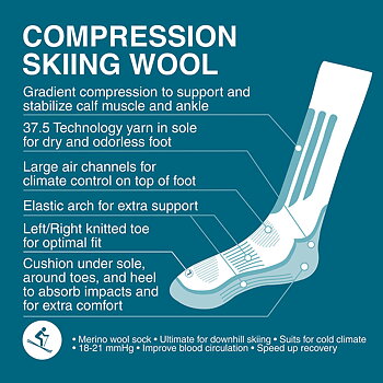 Gococo Compression  Skiing Navy/Turquoise