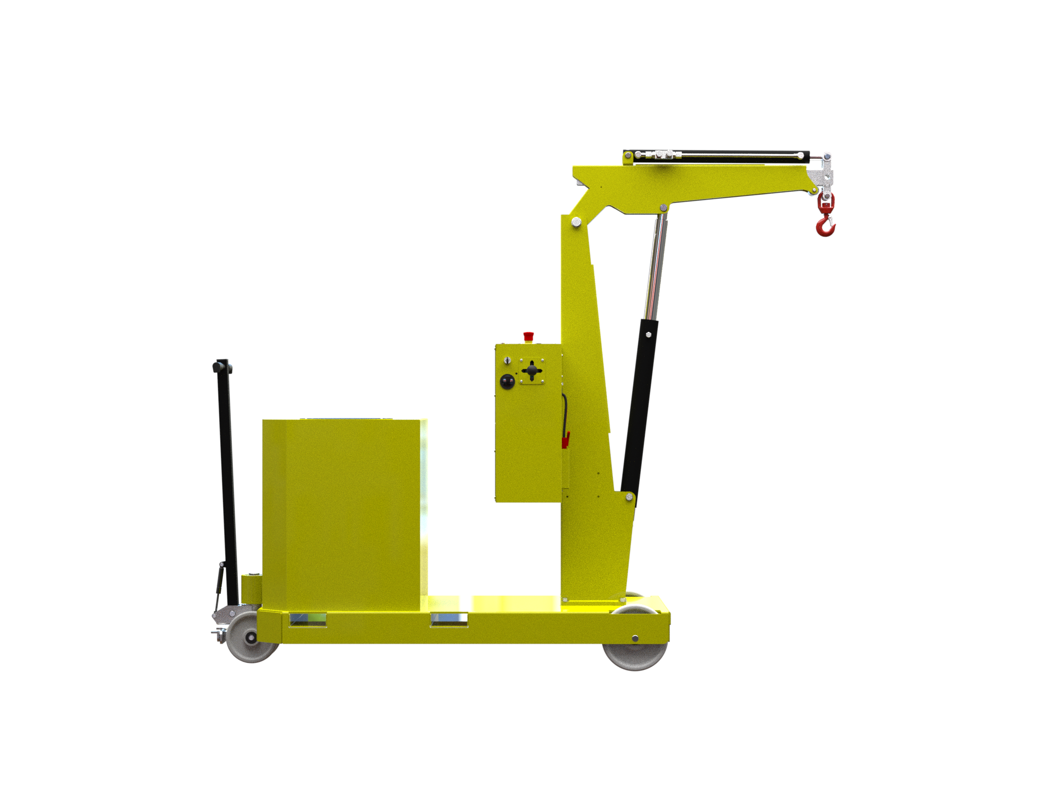 Mobil verkstadskran GZ1000BSE, Maxlast: 1000-400 kg / Max utligg : 1225 mm