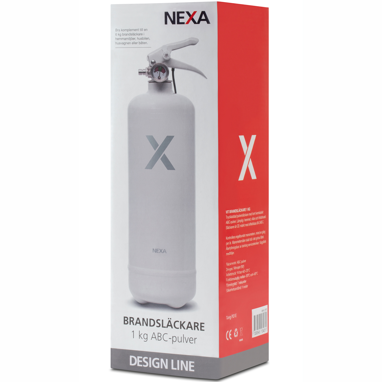 Brandsläckare Nexa Fire & Safety Vit 1kg